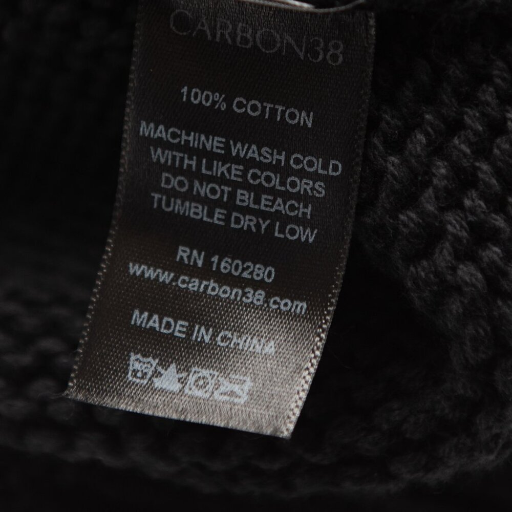 Carbon38 Slouchy Knit Sweater Off The Shoulder Relaxed Black Size Medium - Picture 5 of 6